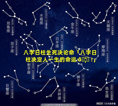 八字日柱生死决论命「八字日柱决定人一生的命运 🦟 !」